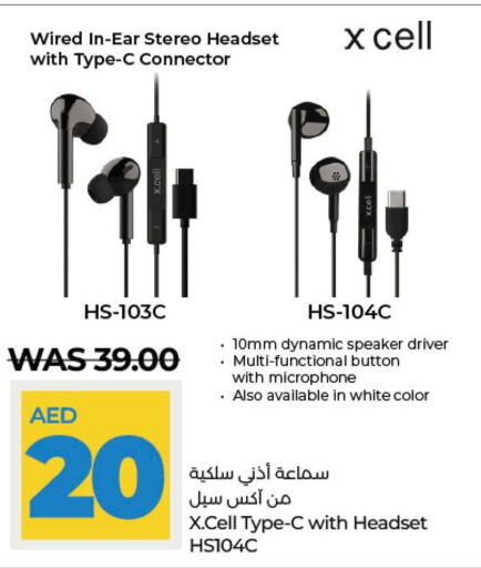 XCELL Earphone  in Lulu Hypermarket in UAE - Al Ain