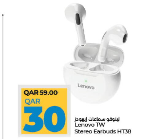LENOVO Earphone  in LuLu Hypermarket in Qatar - Al Shamal