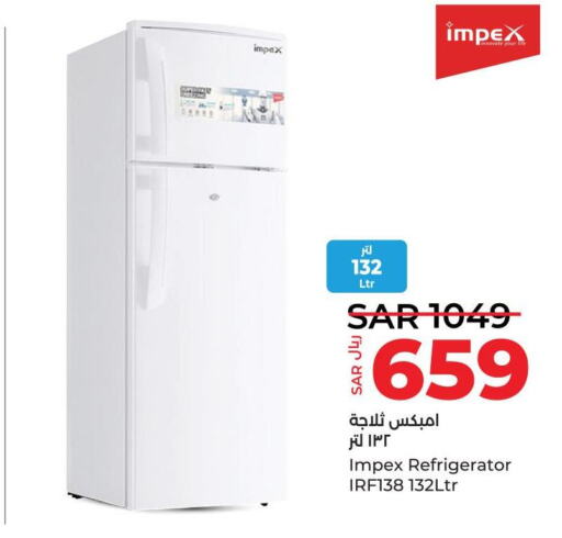 IMPEX Refrigerator  in LULU Hypermarket in KSA, Saudi Arabia, Saudi - Jeddah