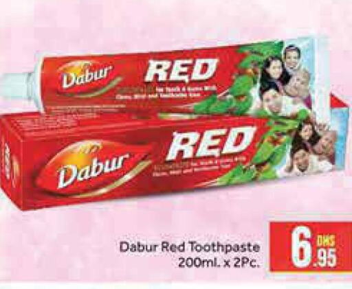 DABUR RED Toothpaste  in Azhar Al Madina Hypermarket in UAE - Dubai
