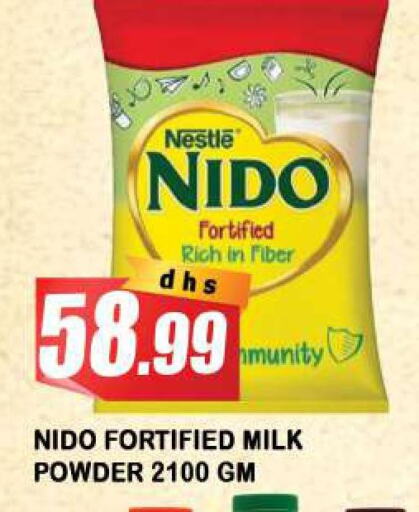 NIDO Milk Powder  in أزهر المدينة هايبرماركت in الإمارات العربية المتحدة , الامارات - الشارقة / عجمان