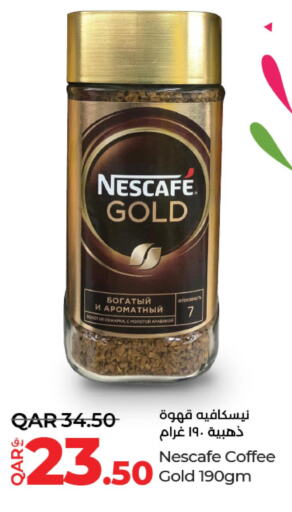 NESCAFE GOLD Coffee  in LuLu Hypermarket in Qatar - Al-Shahaniya