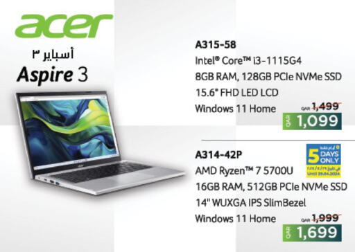 ACER Laptop  in LuLu Hypermarket in Qatar - Al Khor
