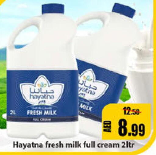 HAYATNA Full Cream Milk  in Leptis Hypermarket  in UAE - Ras al Khaimah