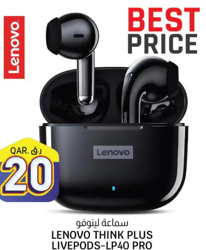 LENOVO Earphone  in Kenz Mini Mart in Qatar - Al-Shahaniya
