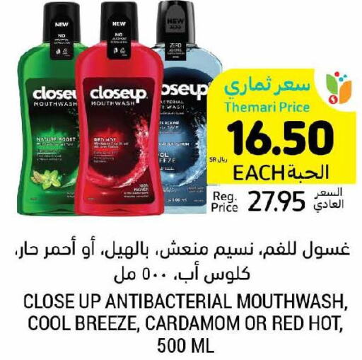 CLOSE UP Mouthwash  in Tamimi Market in KSA, Saudi Arabia, Saudi - Ar Rass