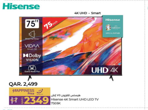 HISENSE Smart TV  in LuLu Hypermarket in Qatar - Al Khor