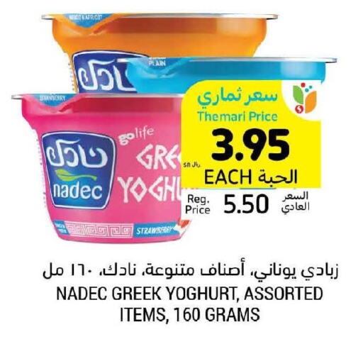 NADEC Greek Yoghurt  in Tamimi Market in KSA, Saudi Arabia, Saudi - Ar Rass