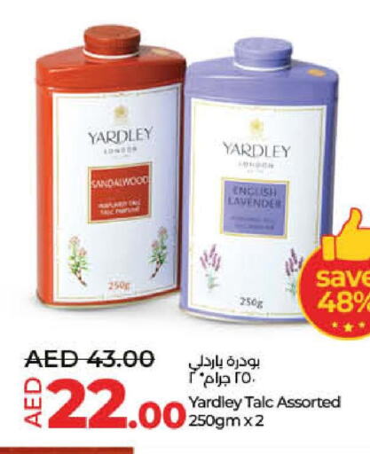 YARDLEY Talcum Powder  in Lulu Hypermarket in UAE - Fujairah