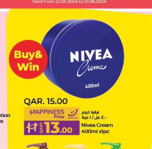 Nivea Face cream  in LuLu Hypermarket in Qatar - Al Shamal