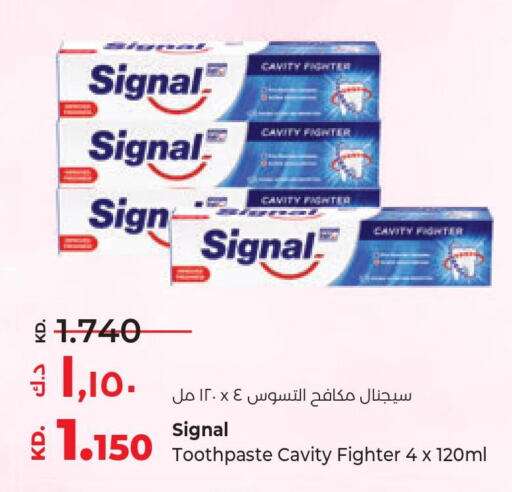 SIGNAL Toothpaste  in Lulu Hypermarket  in Kuwait - Kuwait City