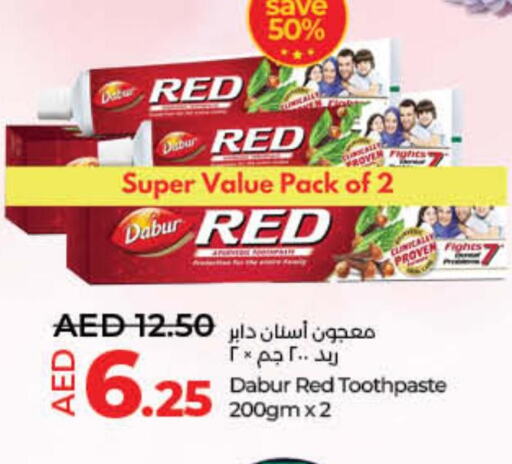 DABUR Toothpaste  in Lulu Hypermarket in UAE - Umm al Quwain
