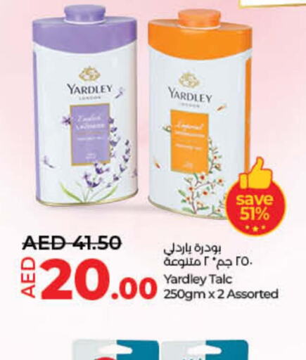 YARDLEY Talcum Powder  in Lulu Hypermarket in UAE - Fujairah