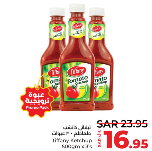 TIFFANY Tomato Ketchup  in LULU Hypermarket in KSA, Saudi Arabia, Saudi - Dammam