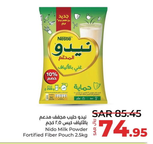 NIDO Milk Powder  in LULU Hypermarket in KSA, Saudi Arabia, Saudi - Saihat