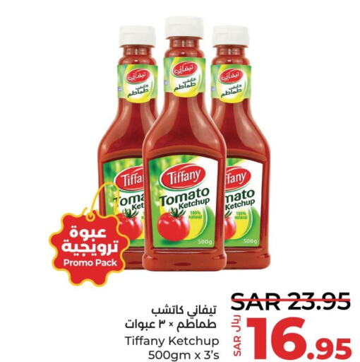 TIFFANY Tomato Ketchup  in LULU Hypermarket in KSA, Saudi Arabia, Saudi - Saihat