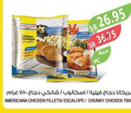 AMERICANA Chunky Chicken  in Farm  in KSA, Saudi Arabia, Saudi - Sakaka