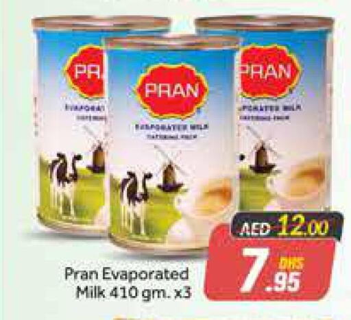 PRAN Evaporated Milk  in أزهر المدينة هايبرماركت in الإمارات العربية المتحدة , الامارات - دبي