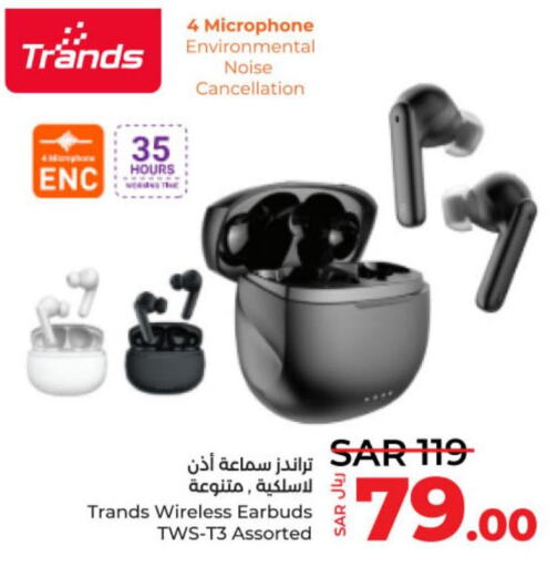 TRANDS Earphone  in LULU Hypermarket in KSA, Saudi Arabia, Saudi - Riyadh