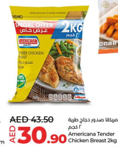 AMERICANA Chicken Breast  in لولو هايبرماركت in الإمارات العربية المتحدة , الامارات - دبي