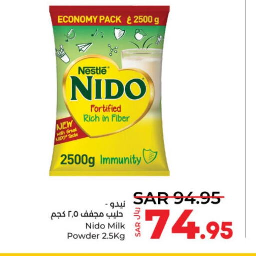 NIDO Milk Powder  in LULU Hypermarket in KSA, Saudi Arabia, Saudi - Hail
