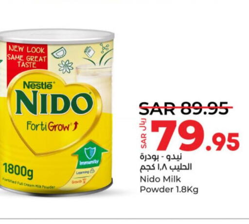 NIDO Milk Powder  in LULU Hypermarket in KSA, Saudi Arabia, Saudi - Hail
