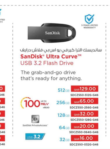 SANDISK Flash Drive  in Safari Hypermarket in Qatar - Umm Salal