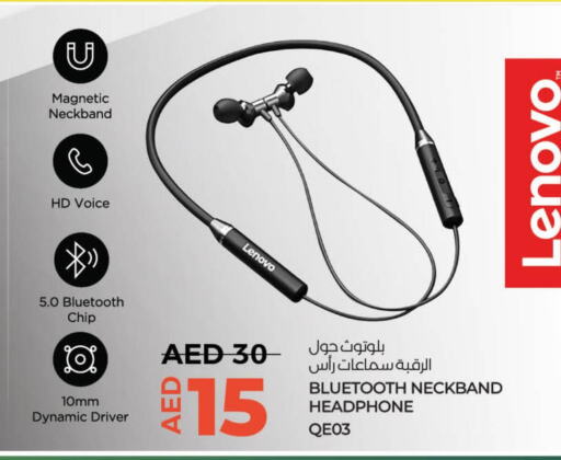 LENOVO Earphone  in Lulu Hypermarket in UAE - Umm al Quwain