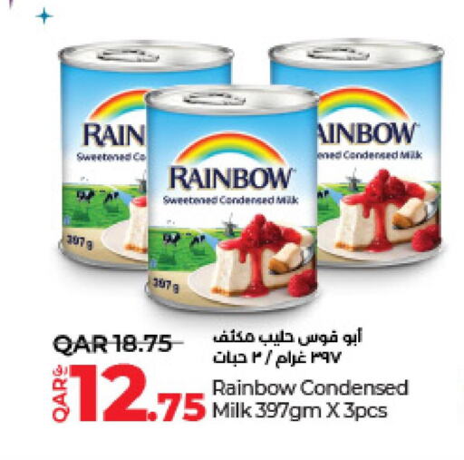 RAINBOW Condensed Milk  in LuLu Hypermarket in Qatar - Umm Salal