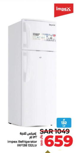 IMPEX Refrigerator  in LULU Hypermarket in KSA, Saudi Arabia, Saudi - Dammam