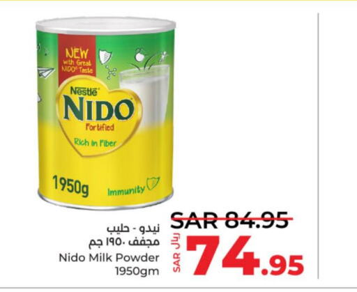 NIDO Milk Powder  in LULU Hypermarket in KSA, Saudi Arabia, Saudi - Unayzah