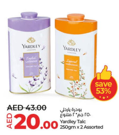 YARDLEY Talcum Powder  in Lulu Hypermarket in UAE - Dubai