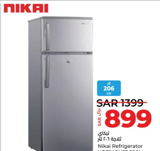 NIKAI Refrigerator  in LULU Hypermarket in KSA, Saudi Arabia, Saudi - Khamis Mushait