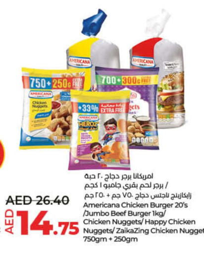 AMERICANA Chicken Burger  in Lulu Hypermarket in UAE - Ras al Khaimah