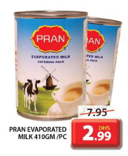 PRAN Evaporated Milk  in جراند هايبر ماركت in الإمارات العربية المتحدة , الامارات - الشارقة / عجمان