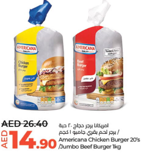 AMERICANA Chicken Burger  in Lulu Hypermarket in UAE - Abu Dhabi