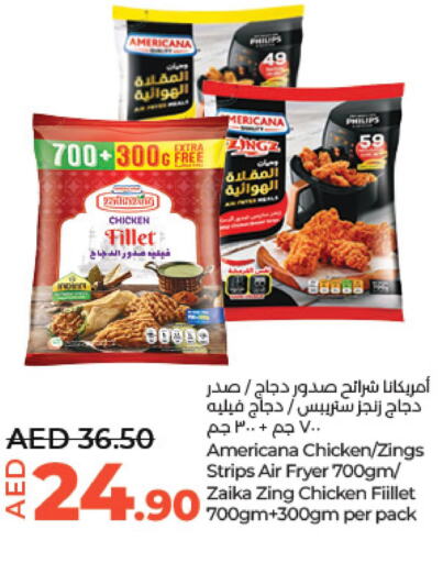 AMERICANA Chicken Strips  in Lulu Hypermarket in UAE - Abu Dhabi