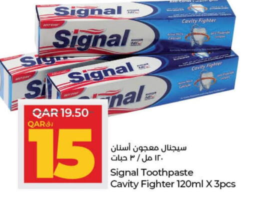 SIGNAL Toothpaste  in LuLu Hypermarket in Qatar - Al Khor
