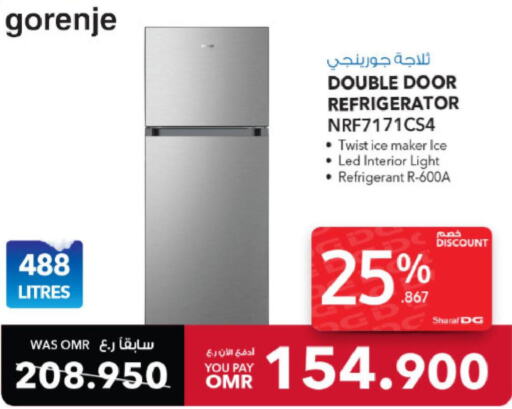 GORENJE Refrigerator  in Sharaf DG  in Oman - Muscat