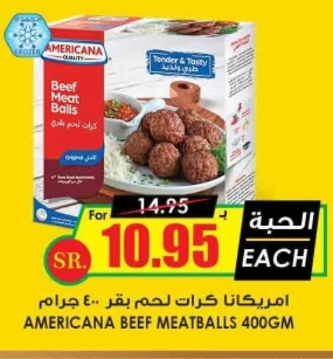 AMERICANA Beef  in Prime Supermarket in KSA, Saudi Arabia, Saudi - Yanbu