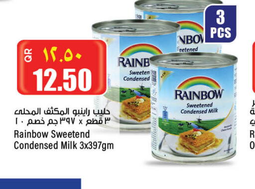 RAINBOW Condensed Milk  in New Indian Supermarket in Qatar - Al Rayyan