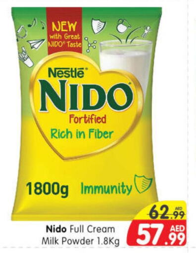NIDO Milk Powder  in هايبر ماركت المدينة in الإمارات العربية المتحدة , الامارات - أبو ظبي