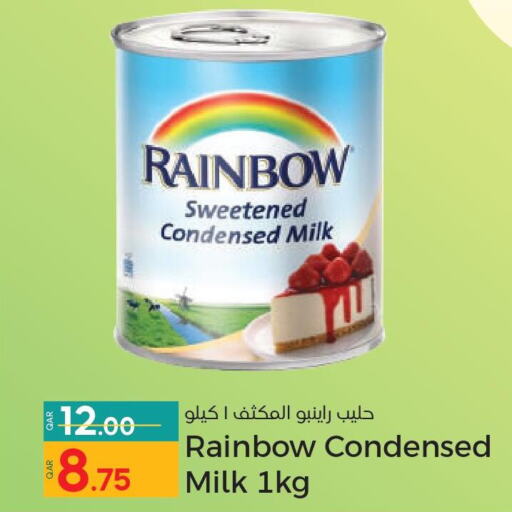 RAINBOW Condensed Milk  in باريس هايبرماركت in قطر - أم صلال