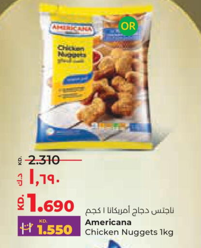 AMERICANA Chicken Nuggets  in Lulu Hypermarket  in Kuwait - Ahmadi Governorate