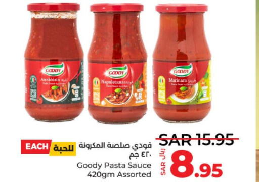 GOODY Pizza & Pasta Sauce  in LULU Hypermarket in KSA, Saudi Arabia, Saudi - Jeddah