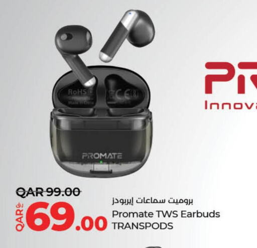 PROMATE Earphone  in LuLu Hypermarket in Qatar - Al Wakra