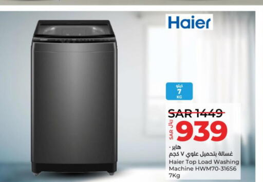 HAIER Washing Machine  in LULU Hypermarket in KSA, Saudi Arabia, Saudi - Al-Kharj