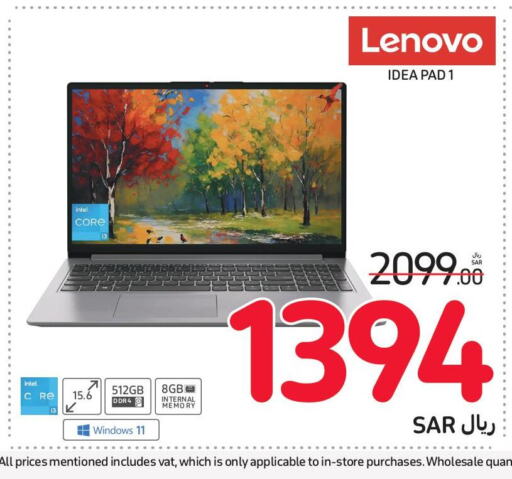 LENOVO Laptop  in Carrefour in KSA, Saudi Arabia, Saudi - Al Khobar