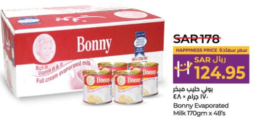 BONNY Evaporated Milk  in LULU Hypermarket in KSA, Saudi Arabia, Saudi - Dammam