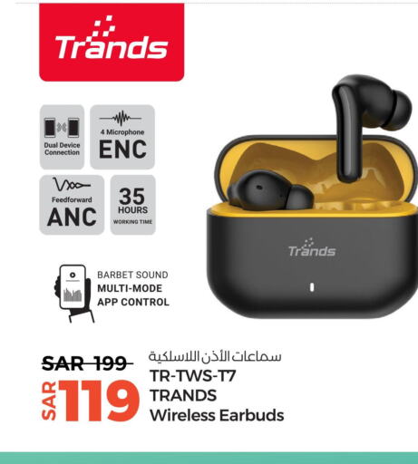 TRANDS Earphone  in LULU Hypermarket in KSA, Saudi Arabia, Saudi - Jeddah